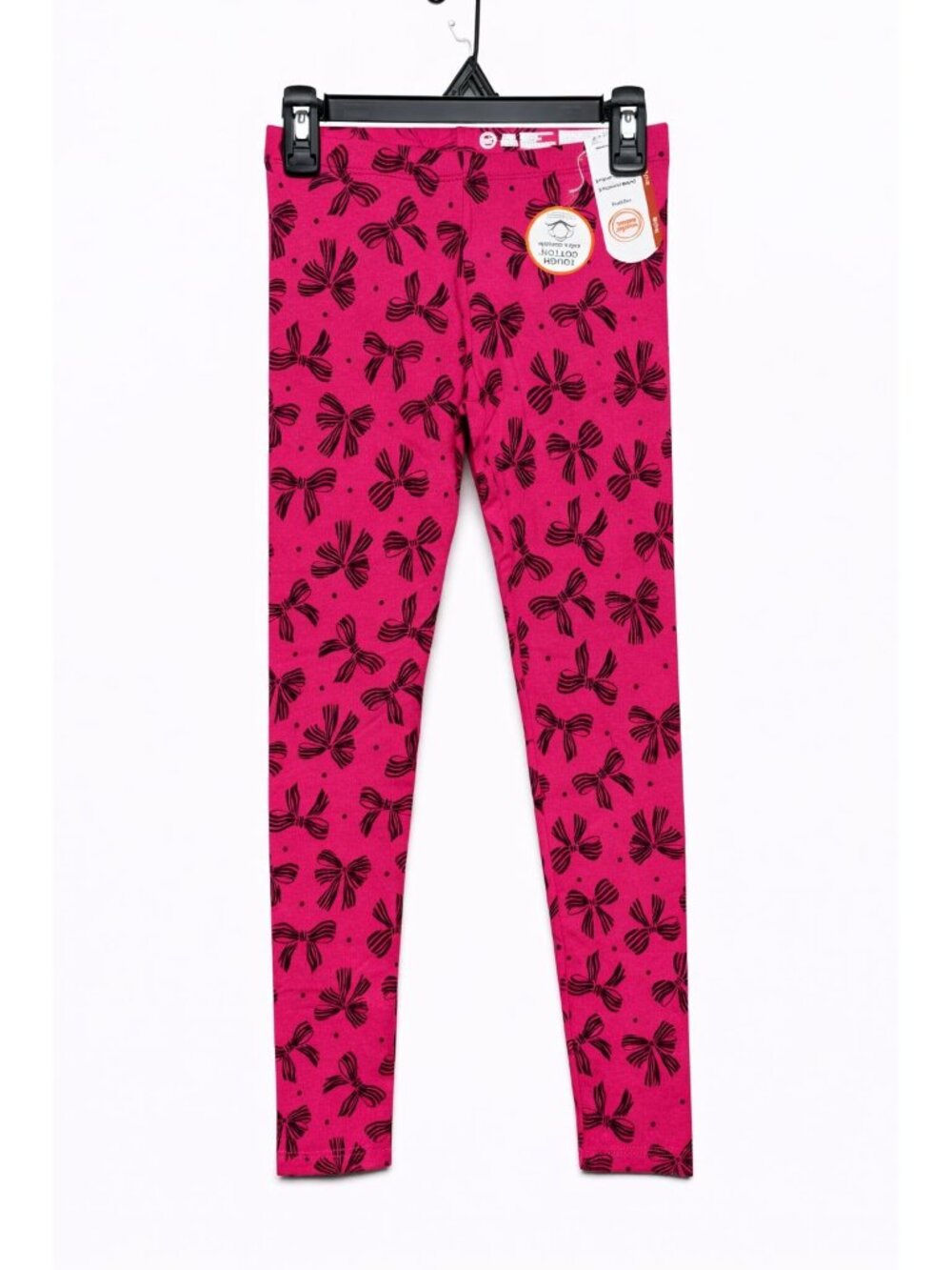 Girls Pink Bow Leggings Size Medium 7-8 NWT Tough Leggings - Wonder Nation